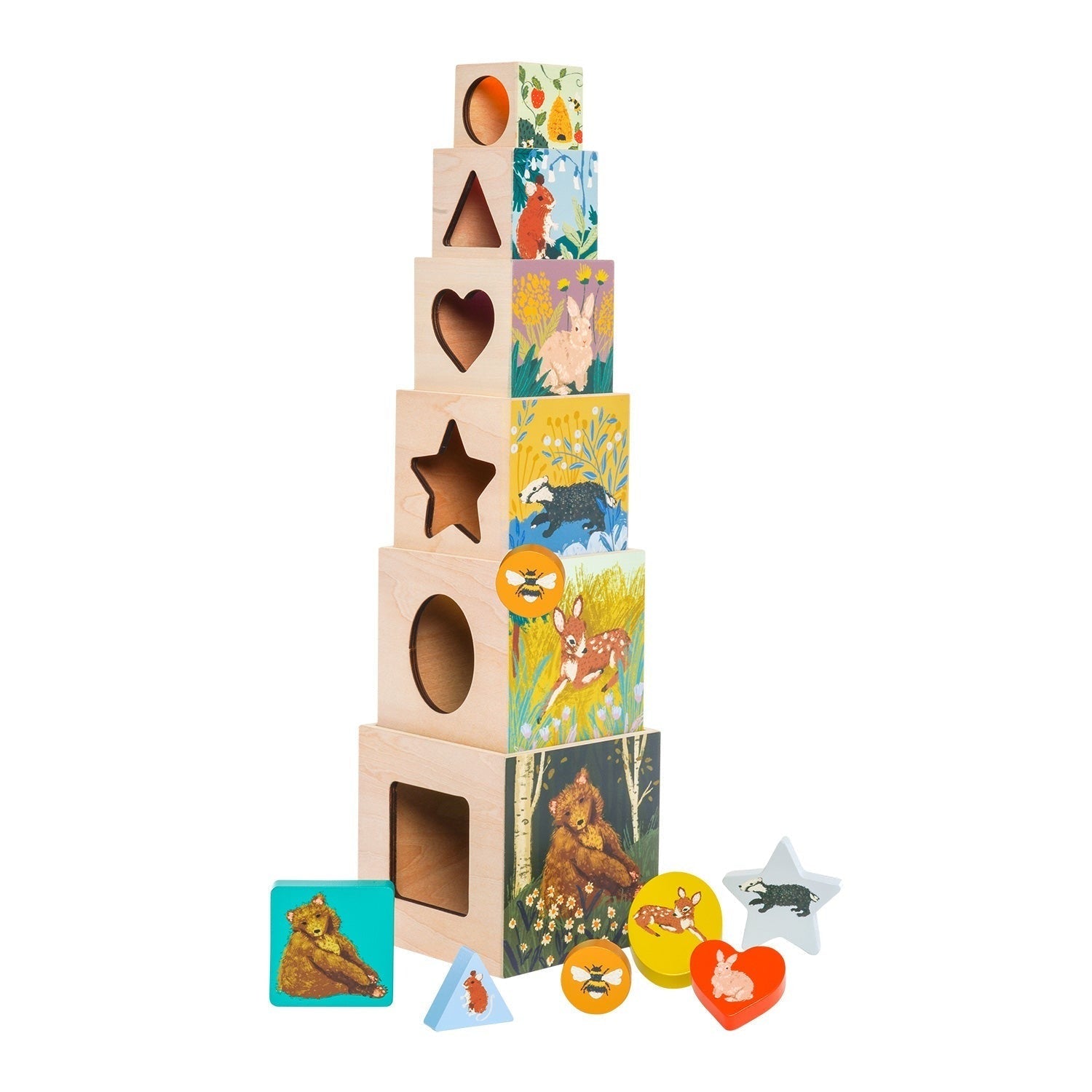 Enchanted Forest 12pc Wooden Stacking Set