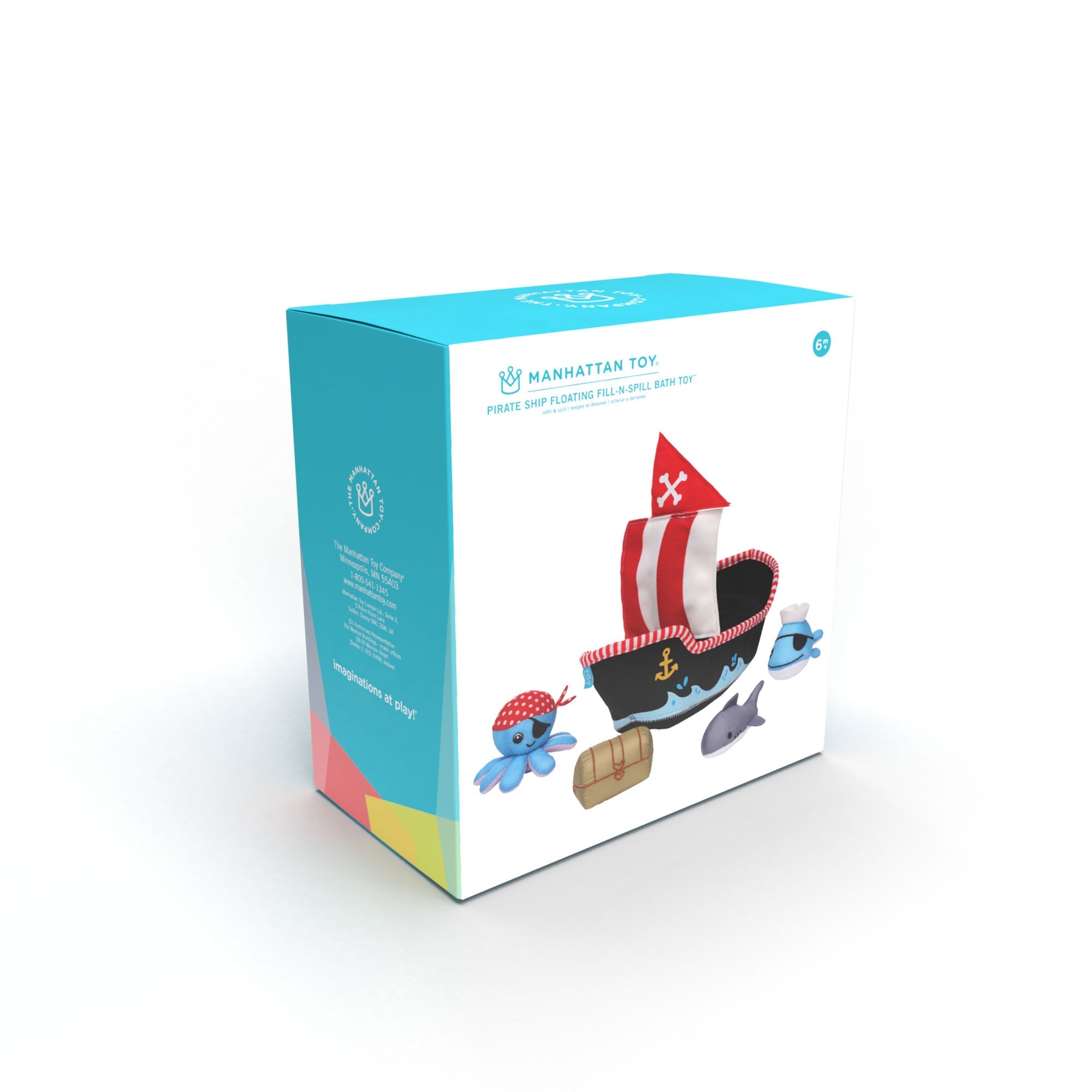 Neoprene Pirate Ship 5pc Bath Toy
