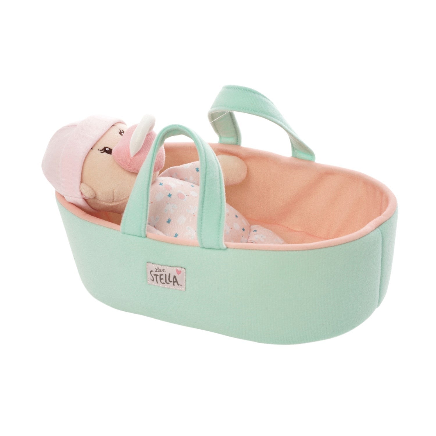 Love, Stella My First Doll & Bassinet Peach