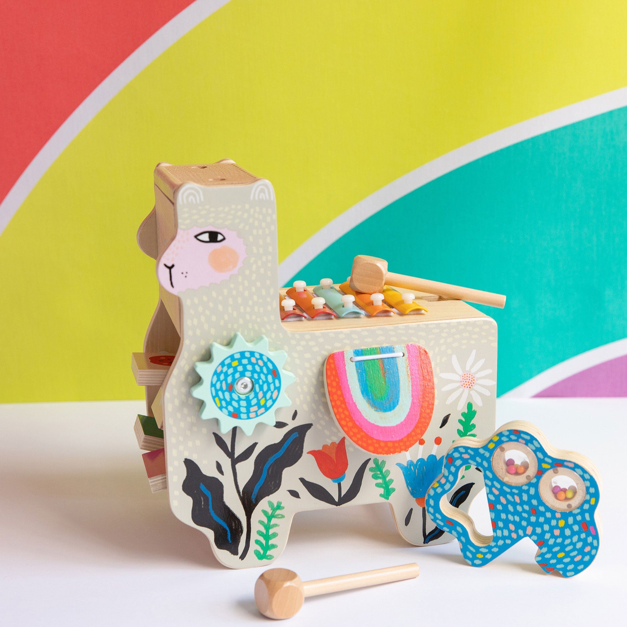 Musical Llama Wooden Instrument for Toddlers