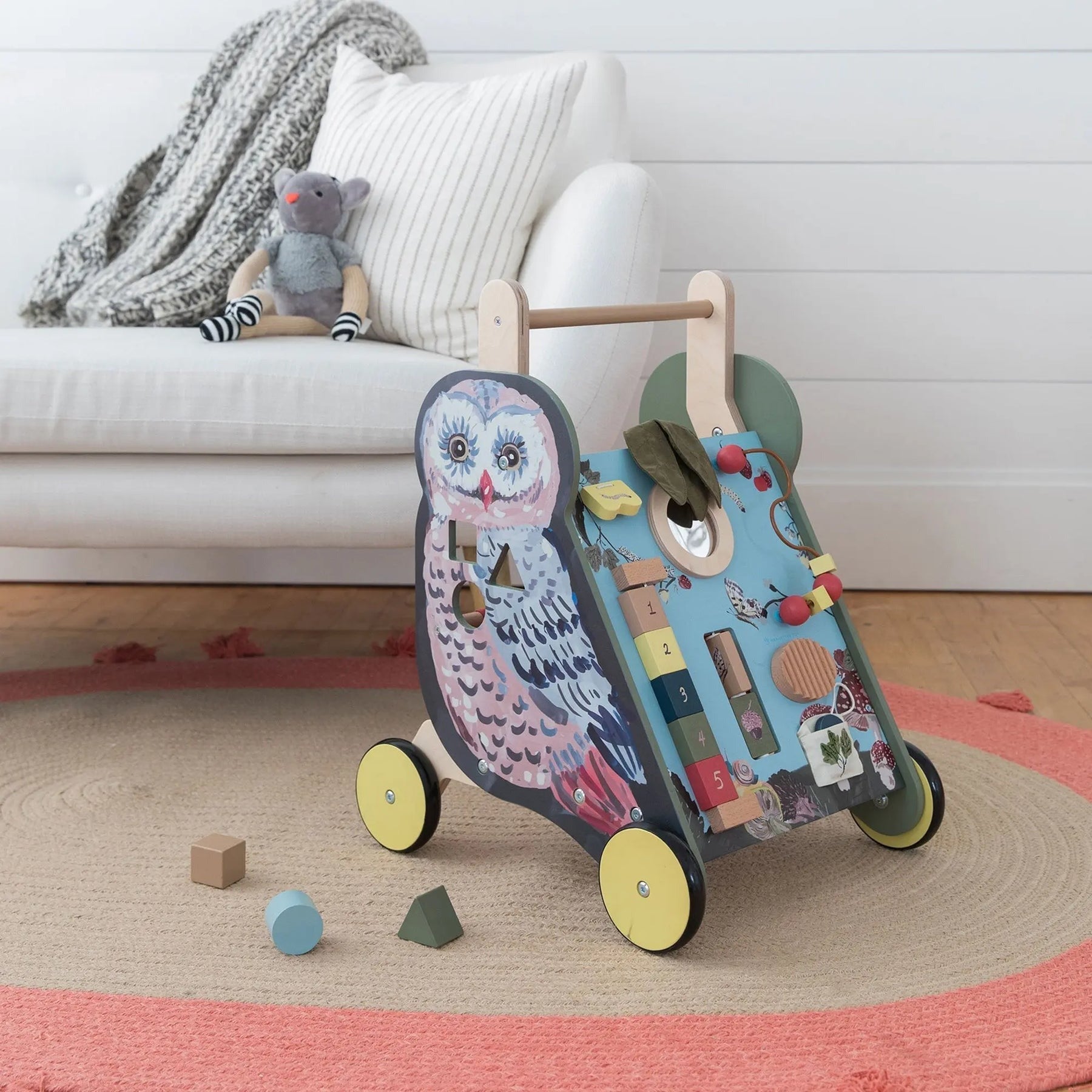 Wildwoods Owl Wooden Cart Shape Sorter