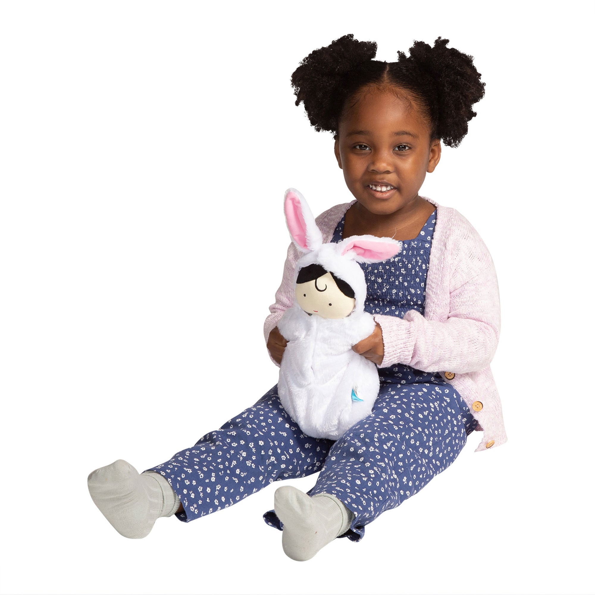 Snuggle Baby Doll+Hooded Bunny Sleep Sack 15"