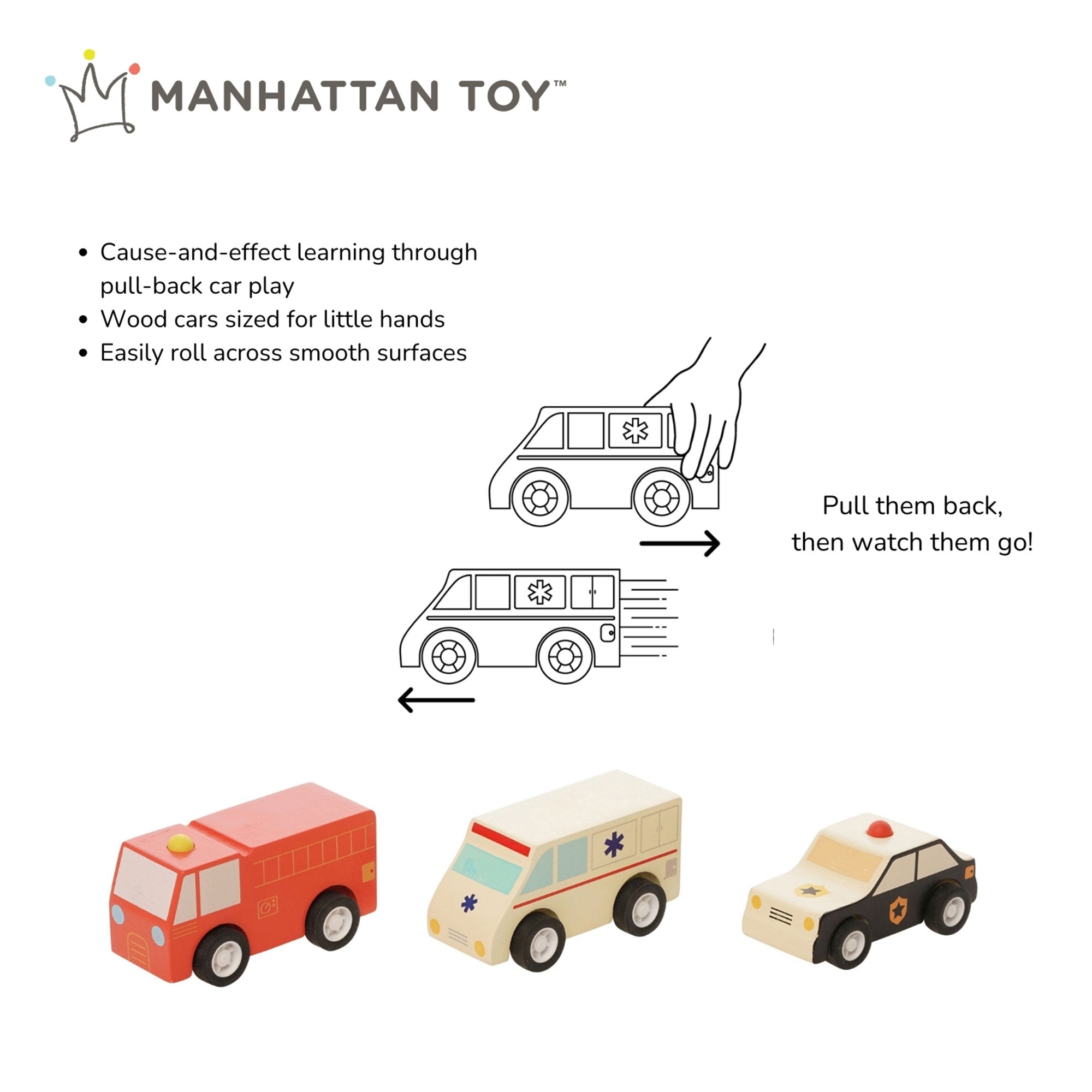 Pull Back Rescuers Cars - 20pc PDQ